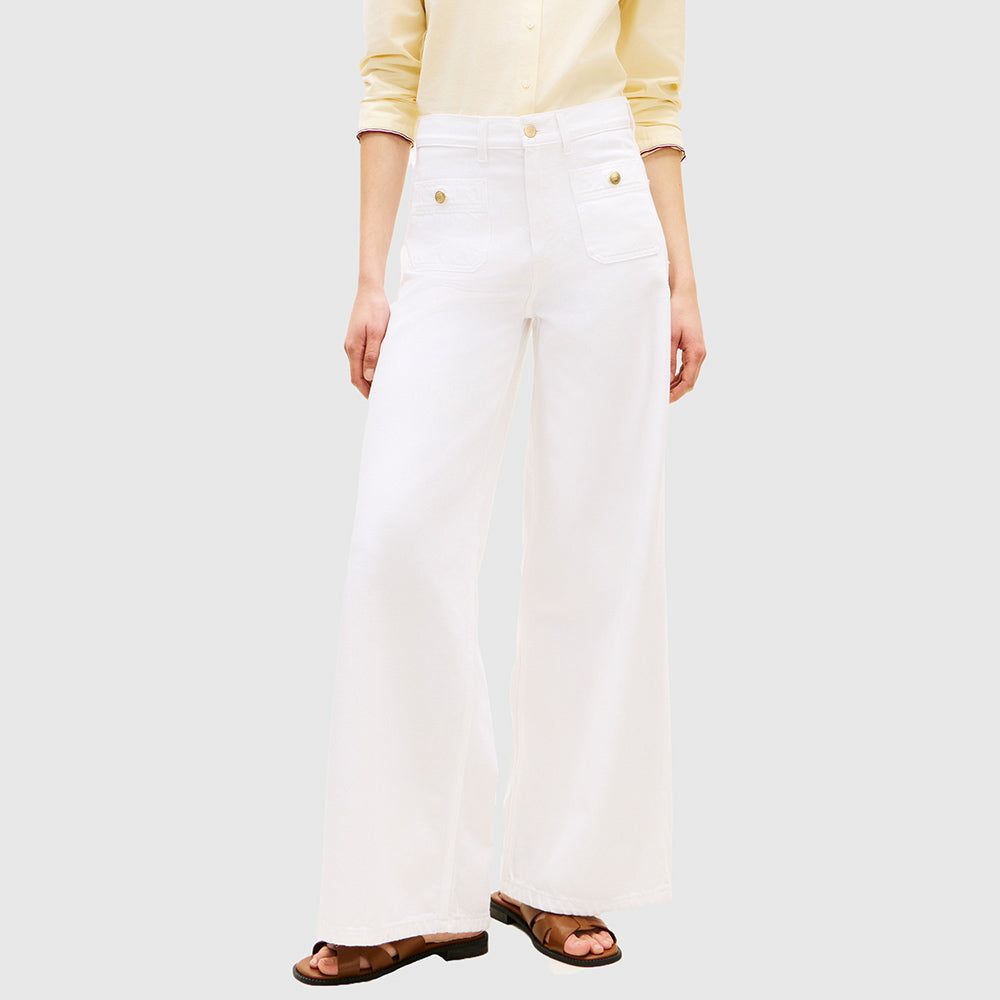 70's Wide Leg Jean - White