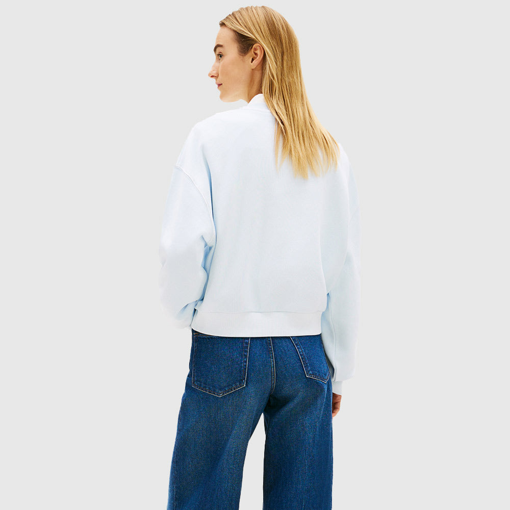 Varsity Crest Logo Terry Sweatshirt - Light Blue