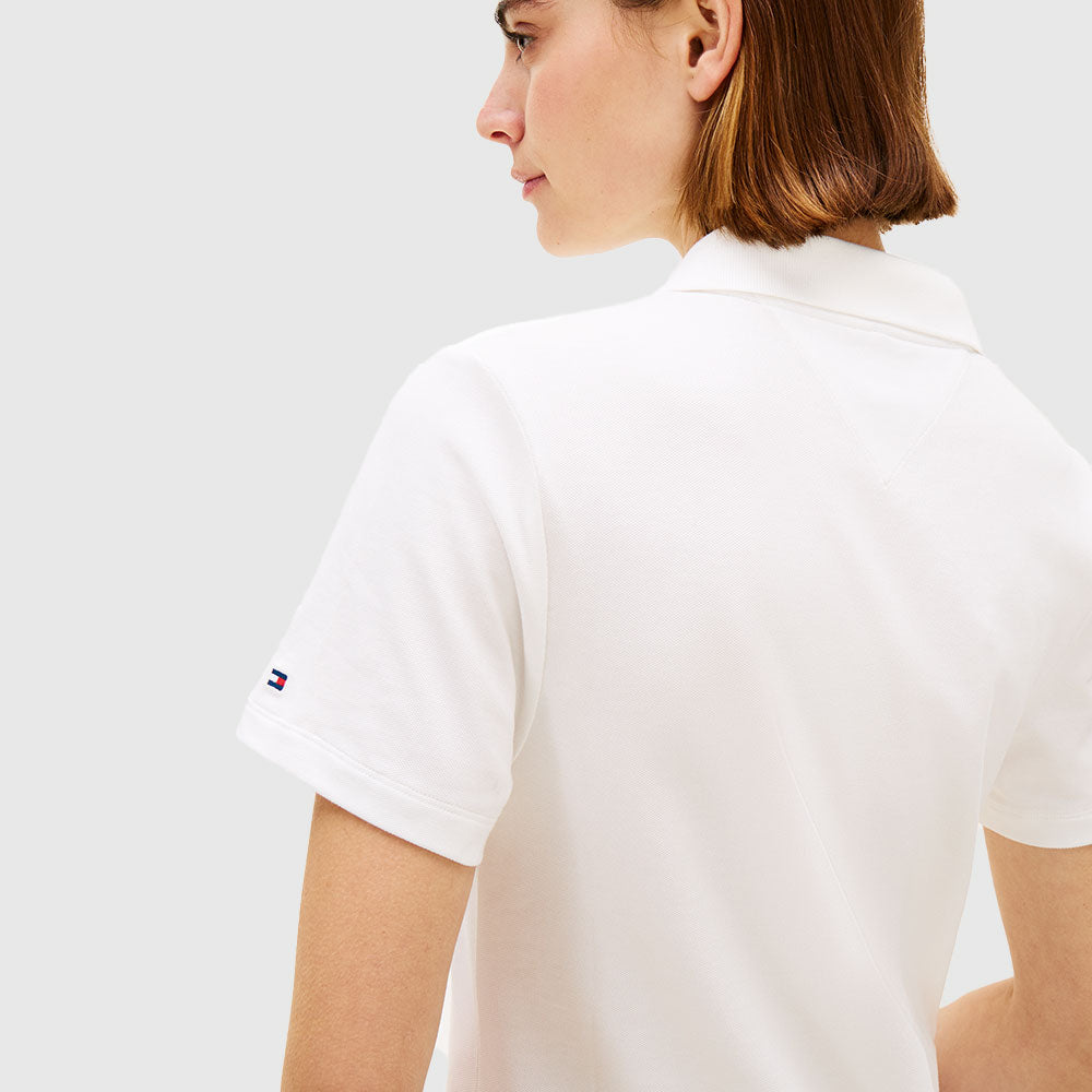 1985 Logo Embroidery Mini Polo Dress - Ecru