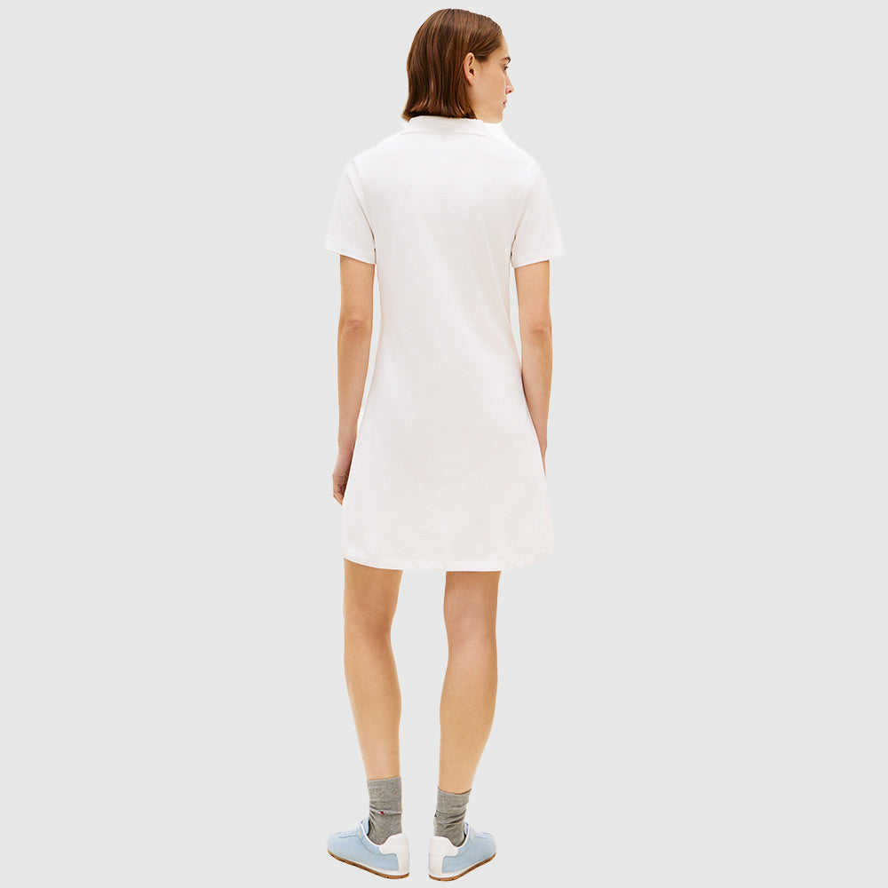 1985 Logo Embroidery Mini Polo Dress - Ecru