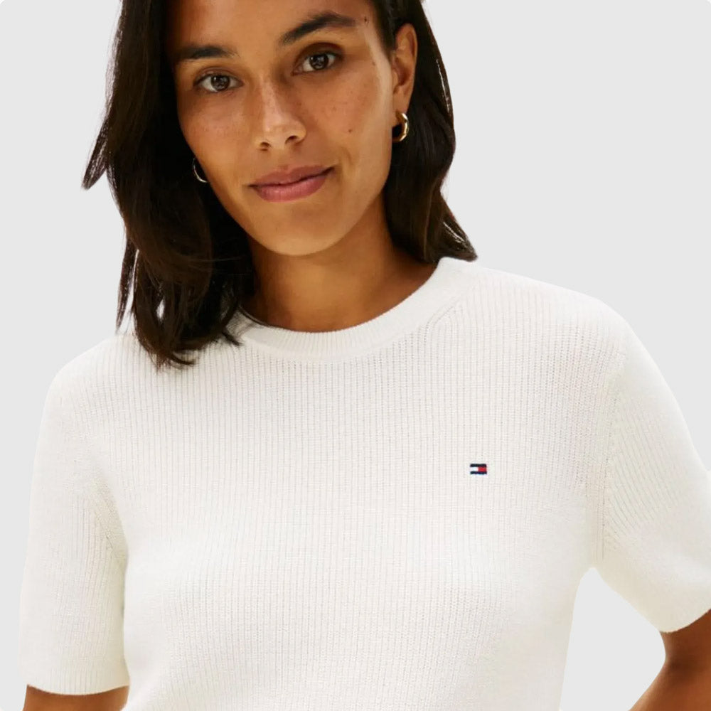 Cardi Stitch Sweater Top - Ivory
