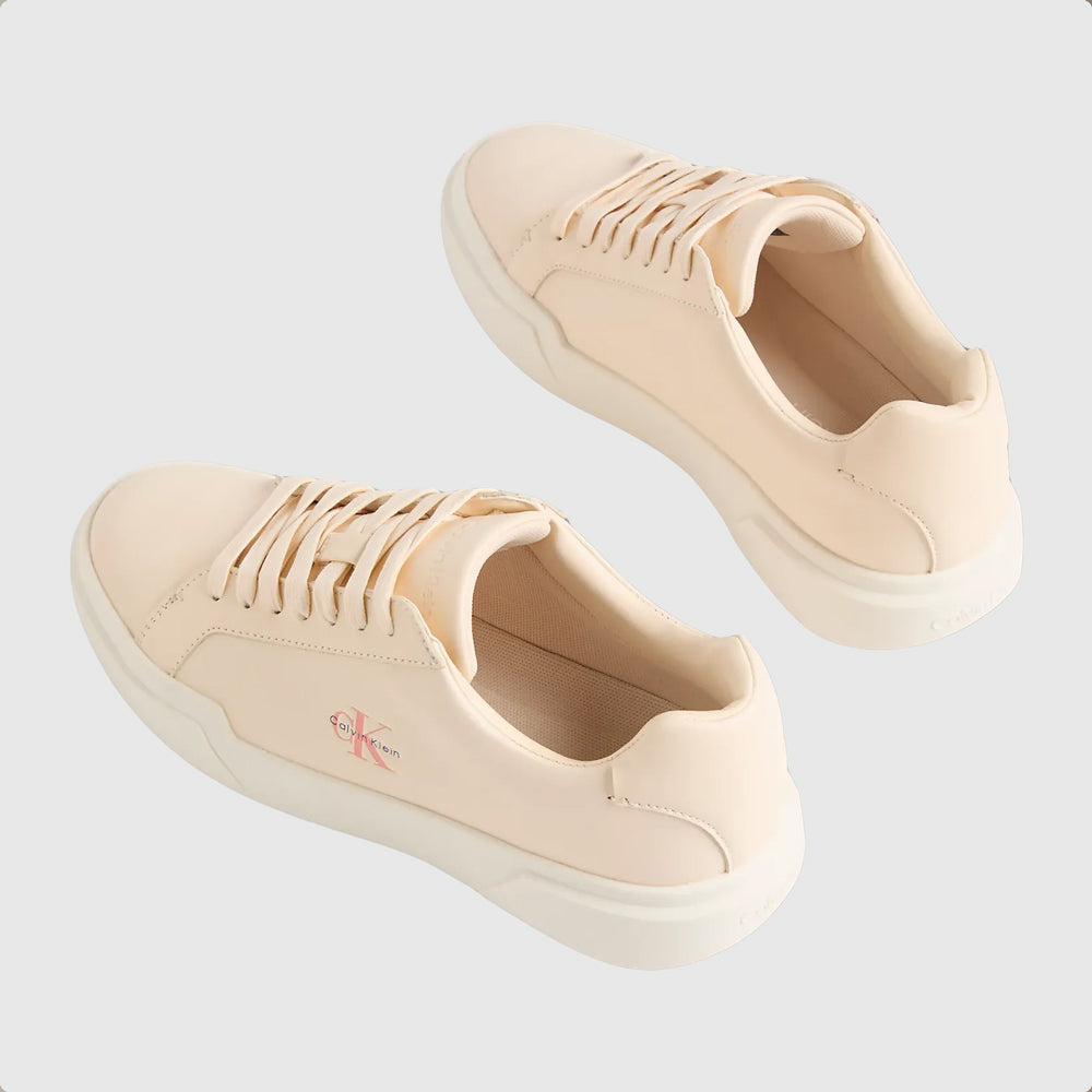 Chunky Cupsole Laceup Sneaker - Beige