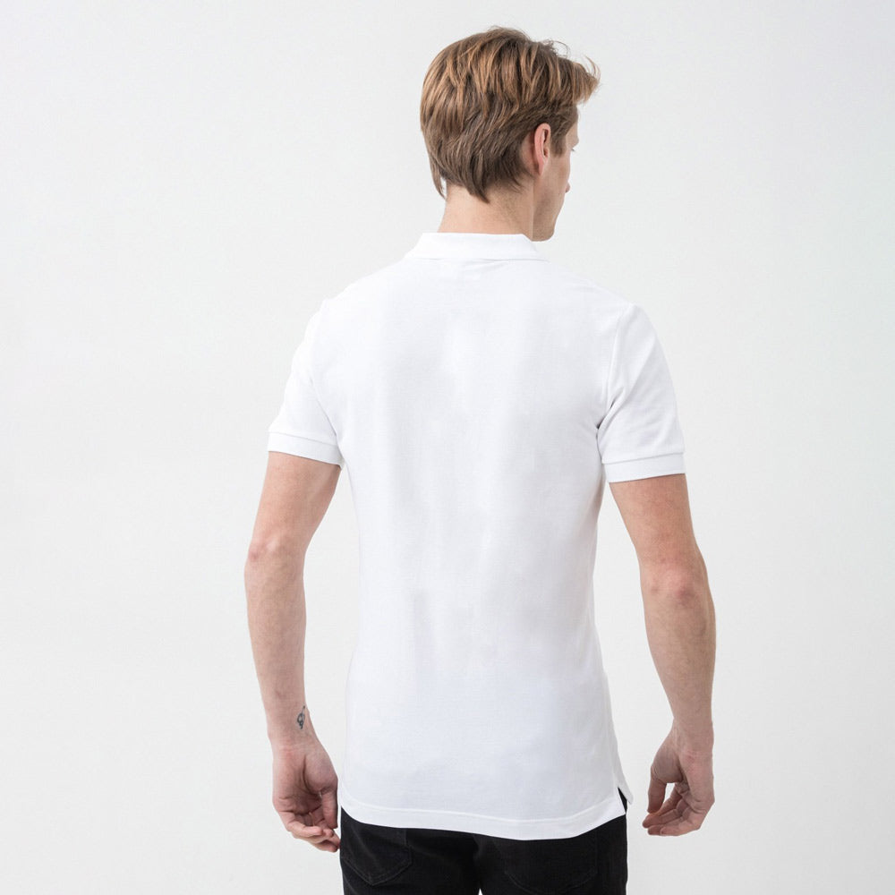 Embro Badge Slim Polo - White