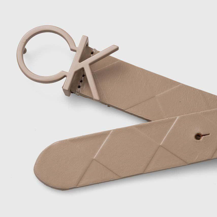 Quilted CK Belt - Beige