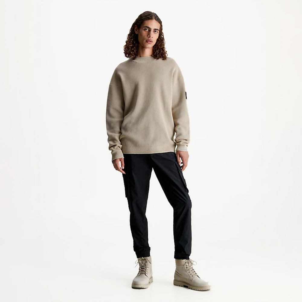 Badge Sweater - Taupe