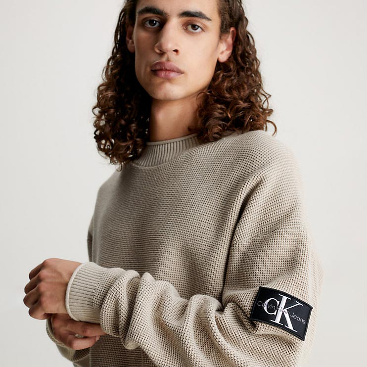 Badge Sweater - Taupe