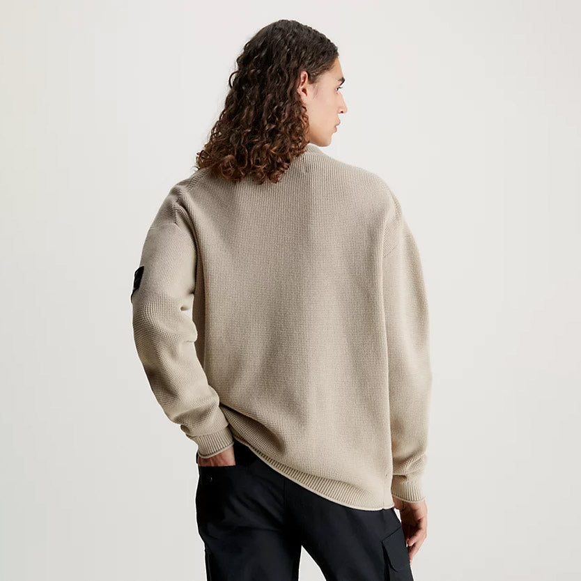 Badge Sweater - Taupe