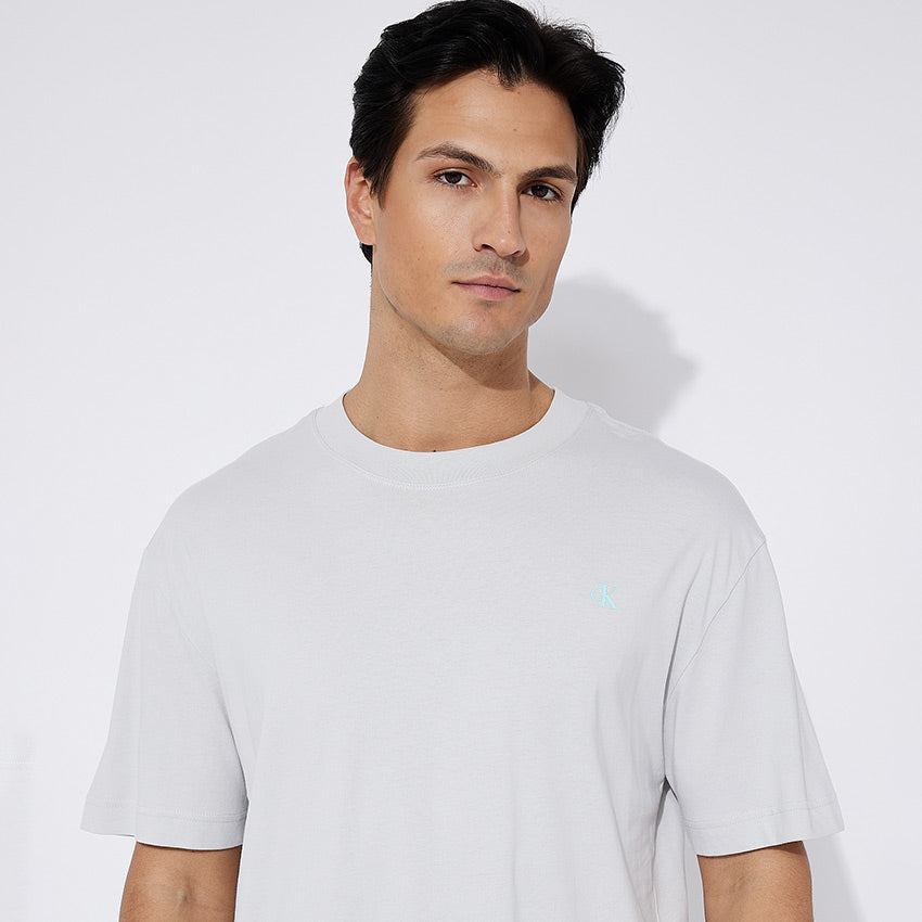 Blown Up Diffused Stacked T-Shirt - Light Grey