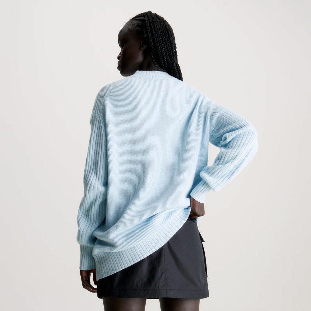Blown Up CK Sweater - Light Blue