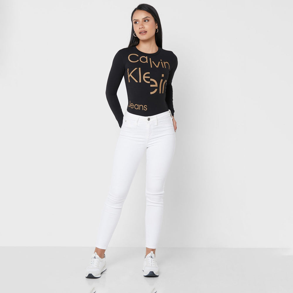 Bold Disrupted Logo Bodysuit - Black Multi