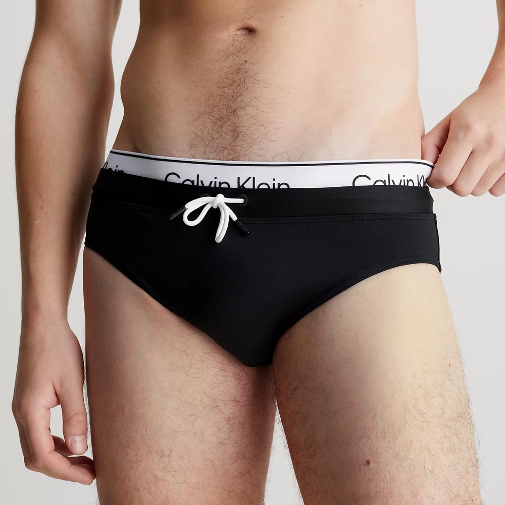 Double Swim Brief - Black