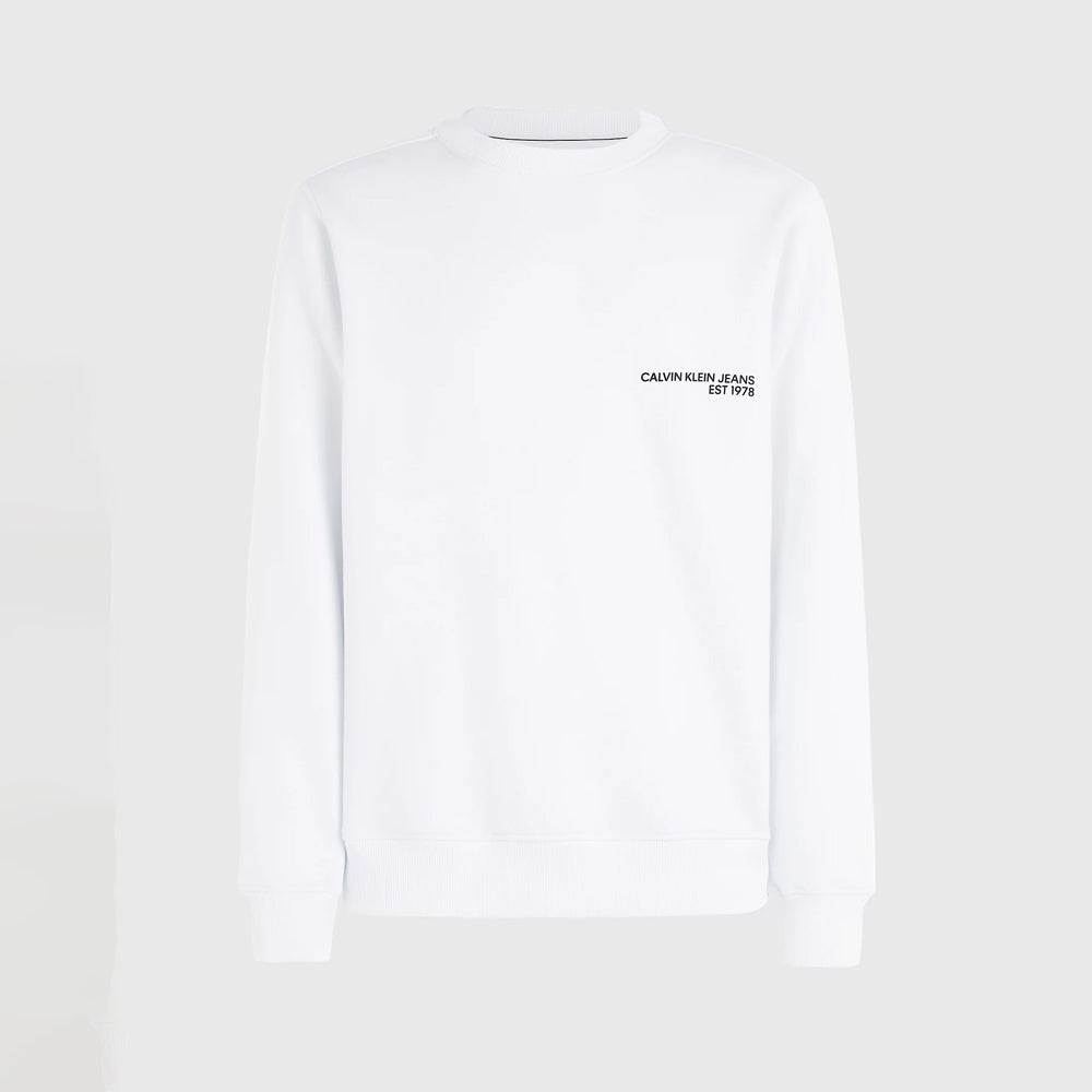 Spary Crew Neck Sweater - White