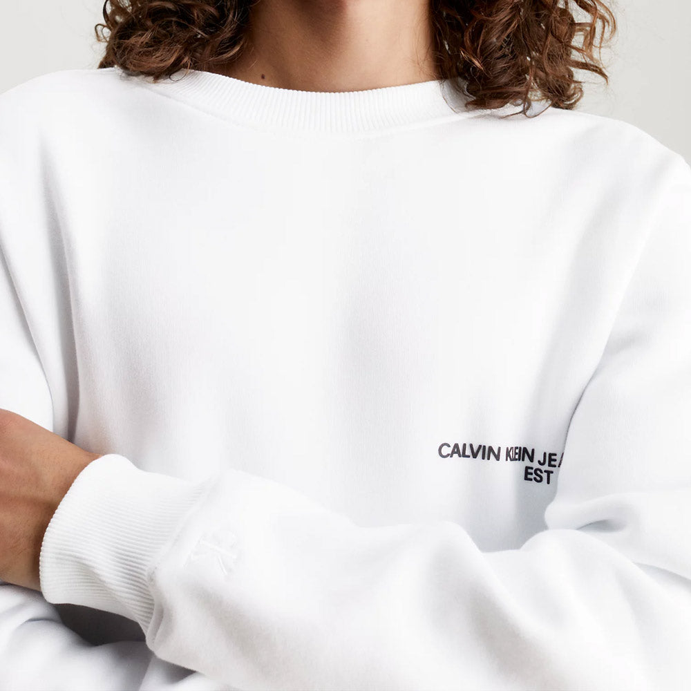 Spary Crew Neck Sweater - White