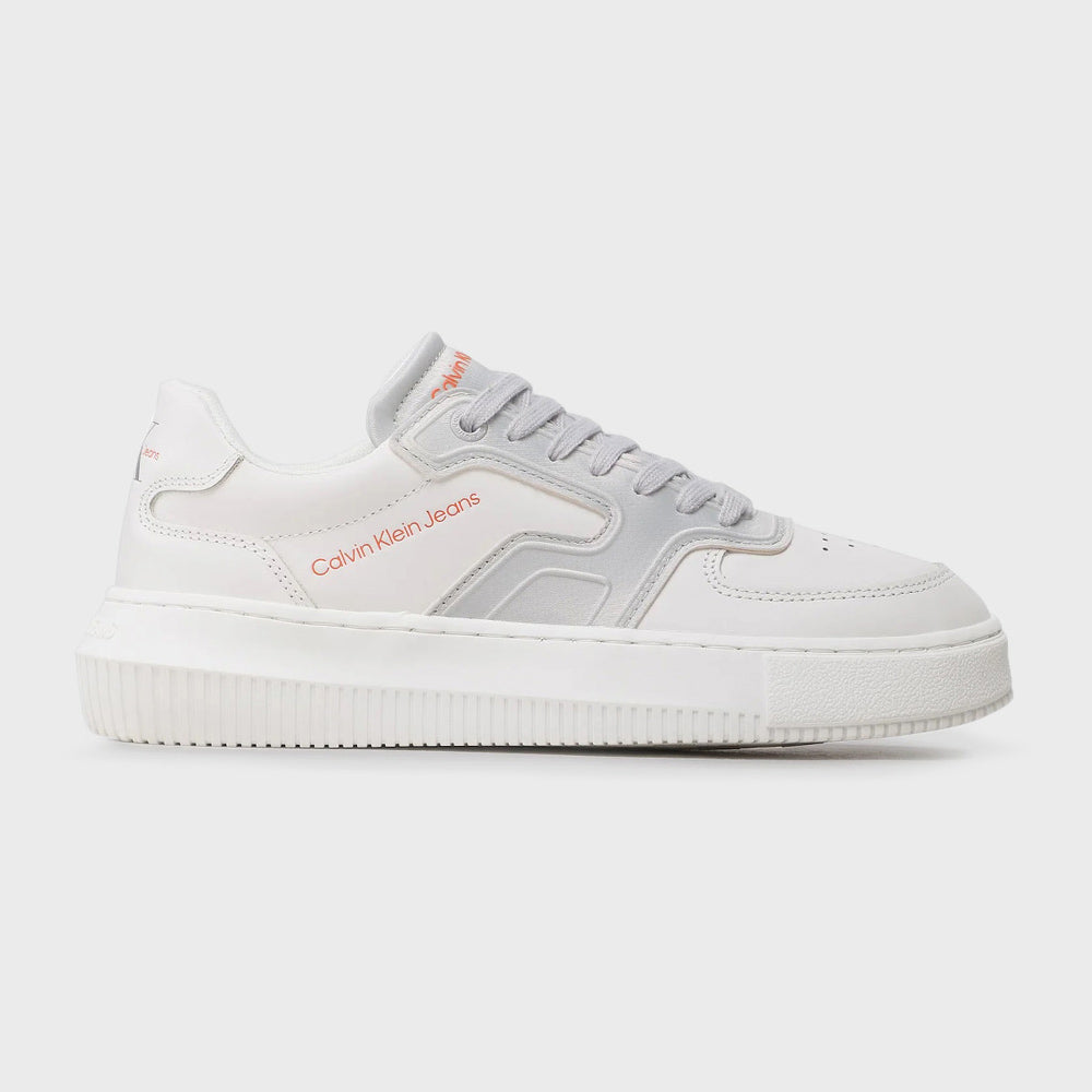 Chunky Cupsole Satin Sneakers - White Multi