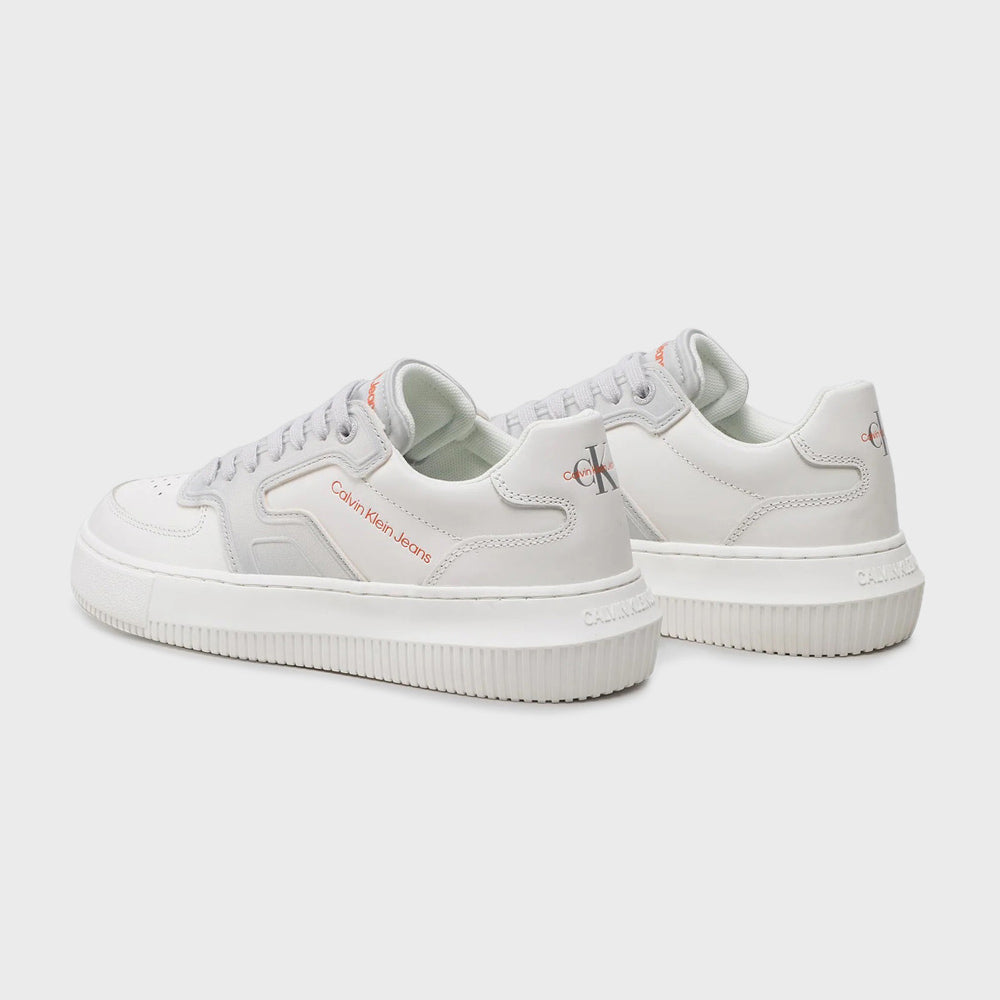 Chunky Cupsole Satin Sneakers - White Multi