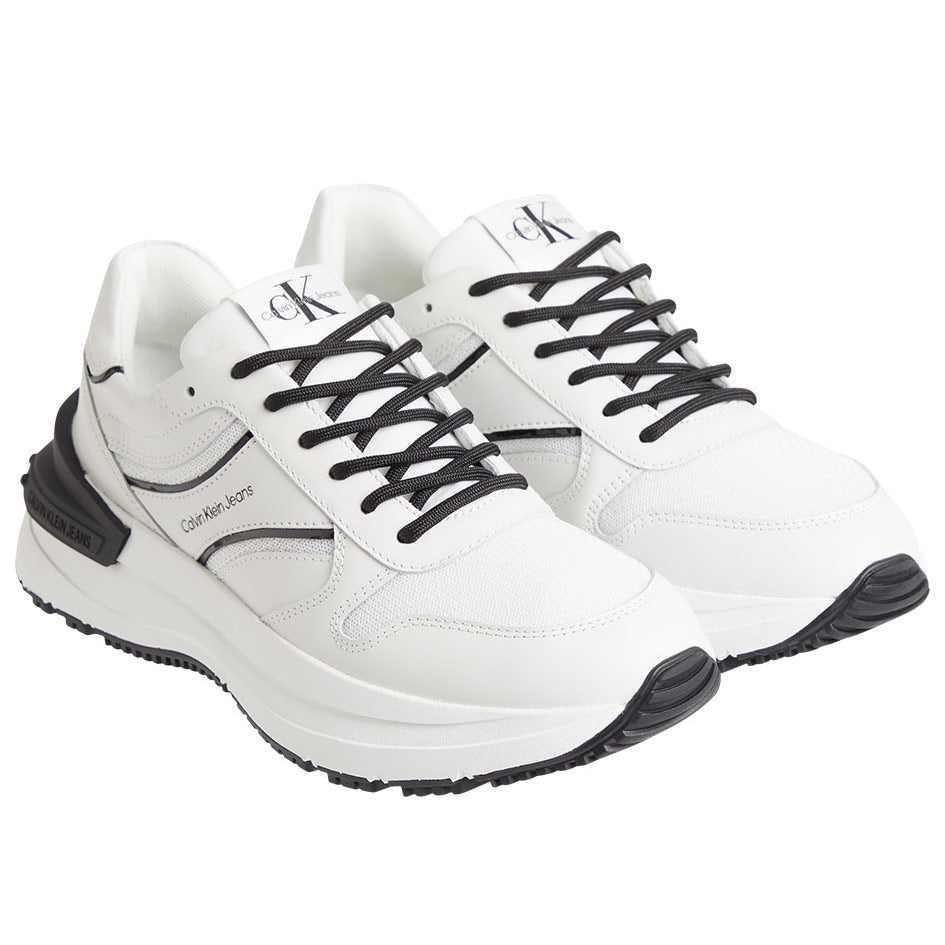 Chunky Lace-Up Ribbon Sneaker - White Multi