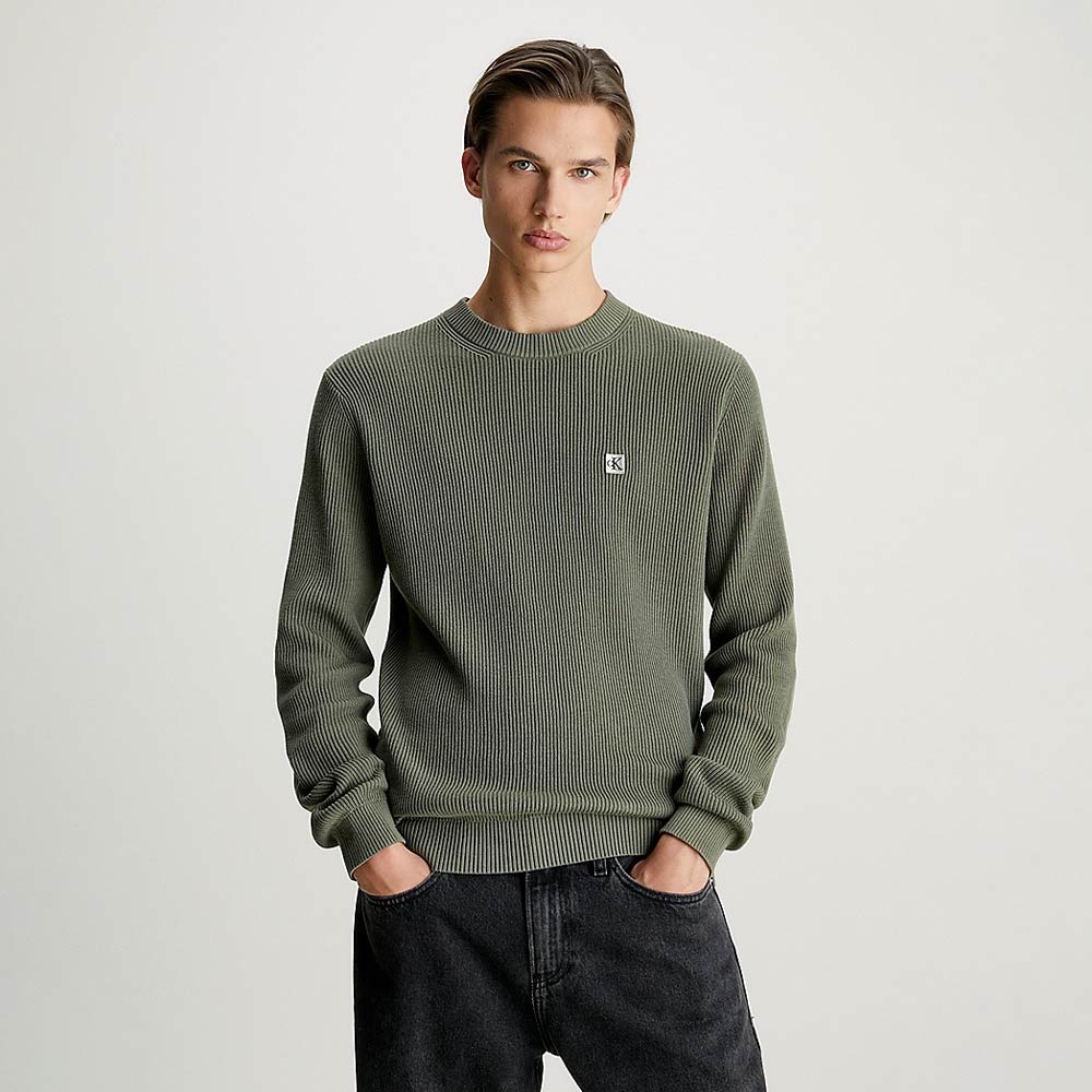 Badge Sweater - Olive