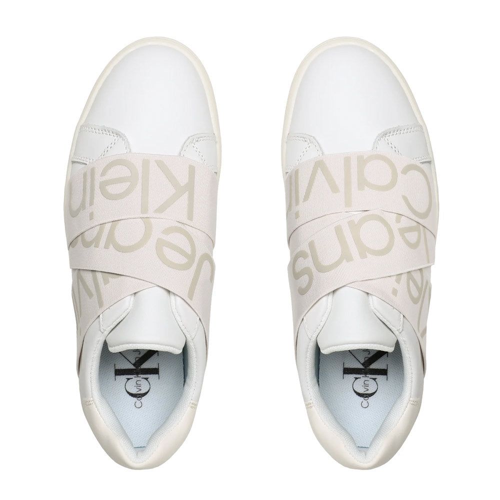 Elastic Webbing Sneaker- White