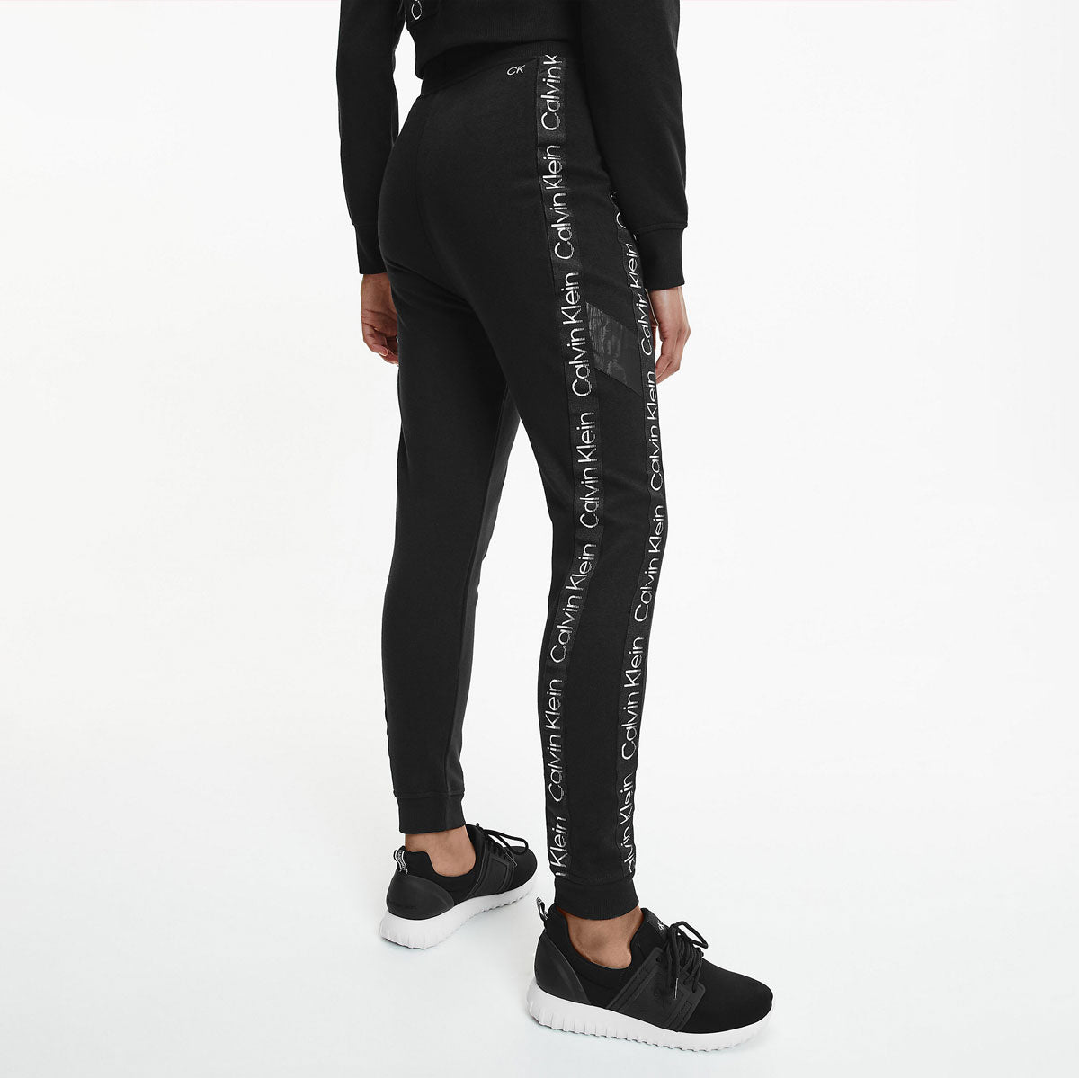 Cotton Terry Logo Joggers - Black