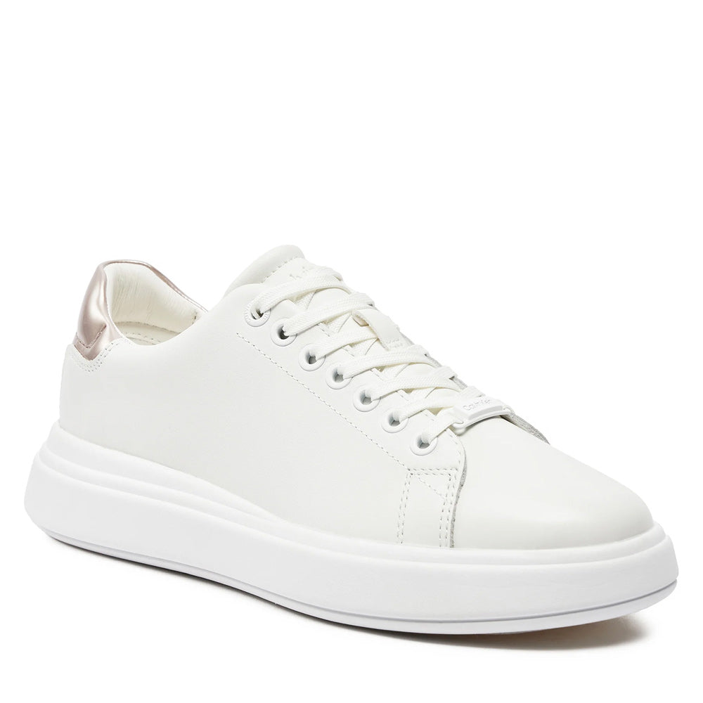 Cupsole Lace Up Leather Sneaker- White