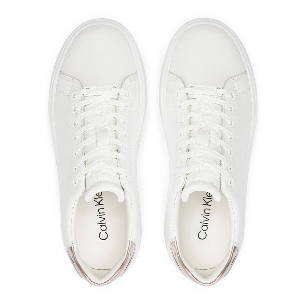 Cupsole Lace Up Leather Sneaker- White