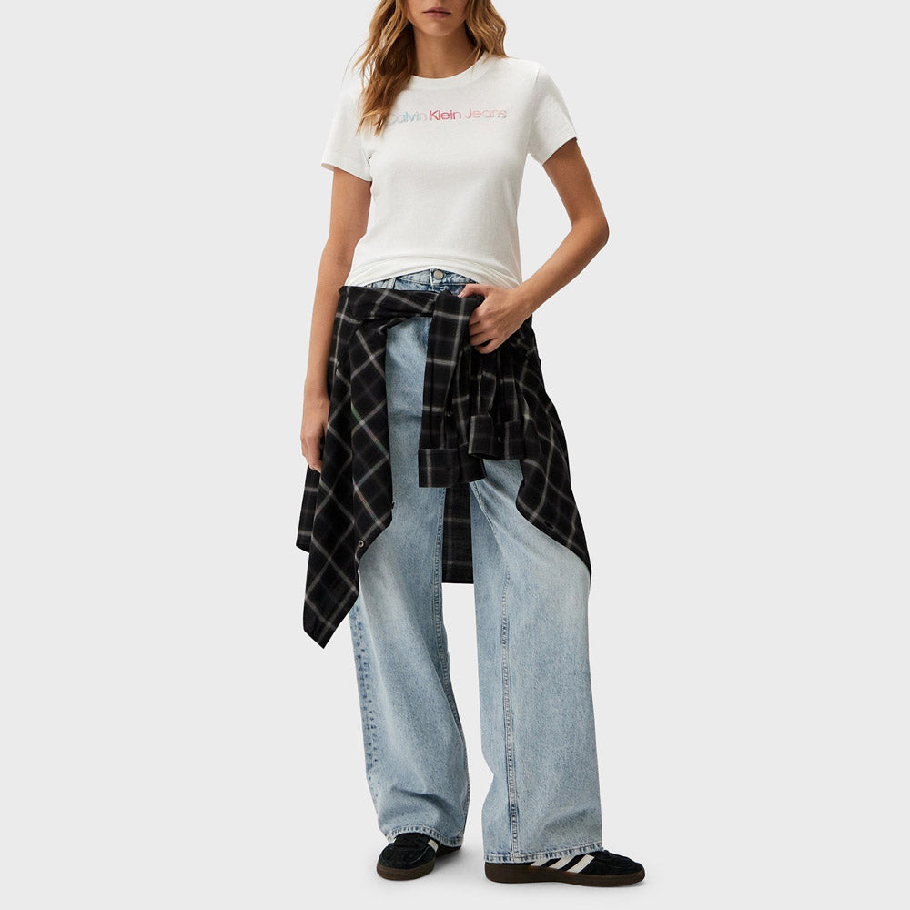 Diffused Slim T-Shirt - White