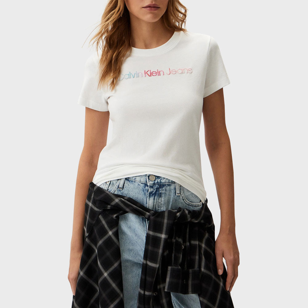 Diffused Slim T-Shirt - White