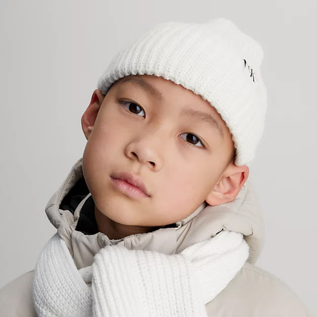 Kids Rib Beanie - Ivory