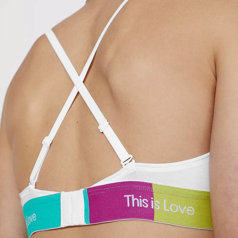 Light Lined Triangle Bra - White