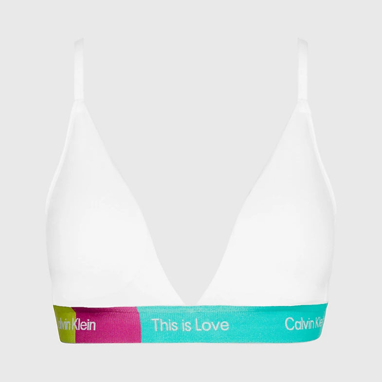 Light Lined Triangle Bra - White