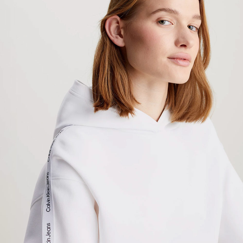 Logo Elastic Hoodie - White