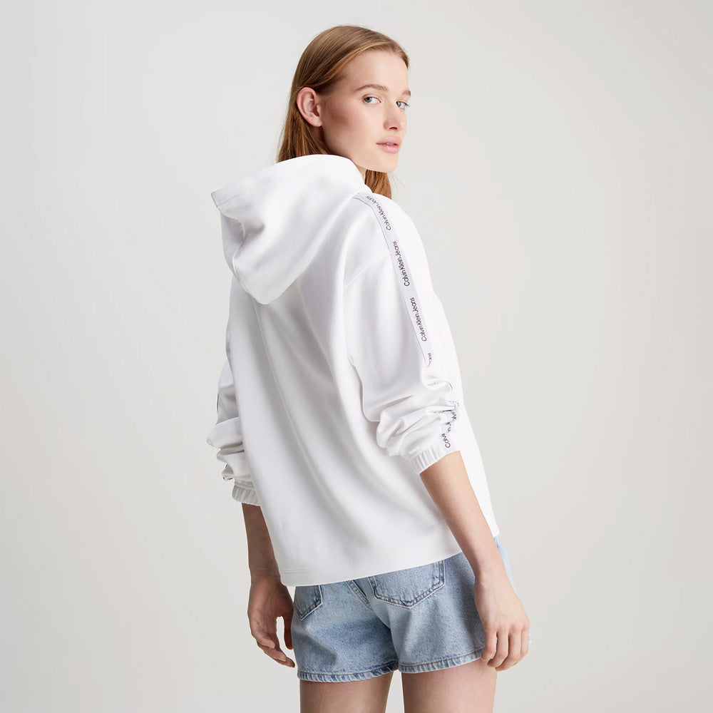 Logo Elastic Hoodie - White