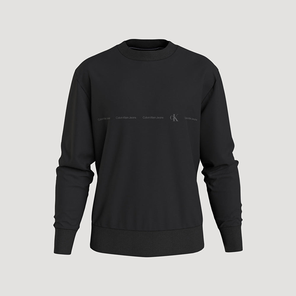 Repeat Logo Crew Neck - Black