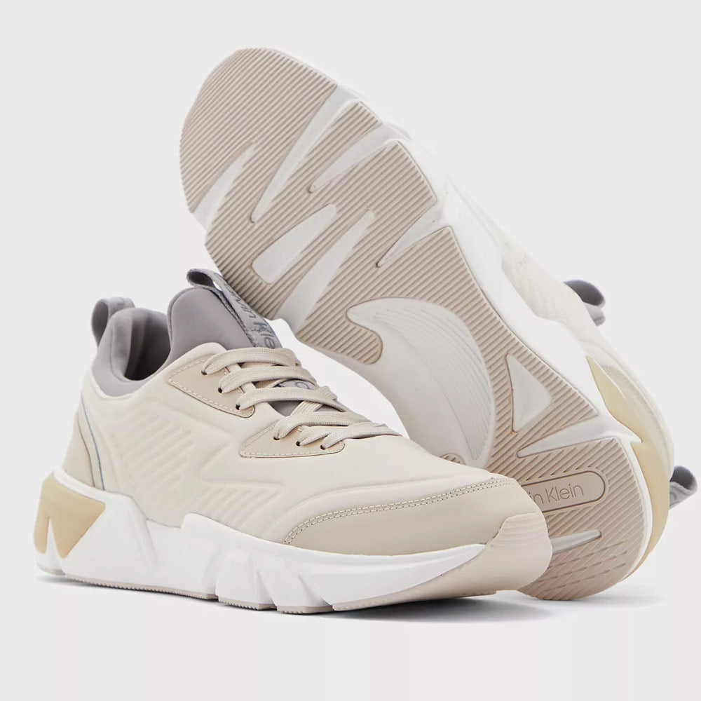 Low Top Lace Up Neo Sneakers - Stone