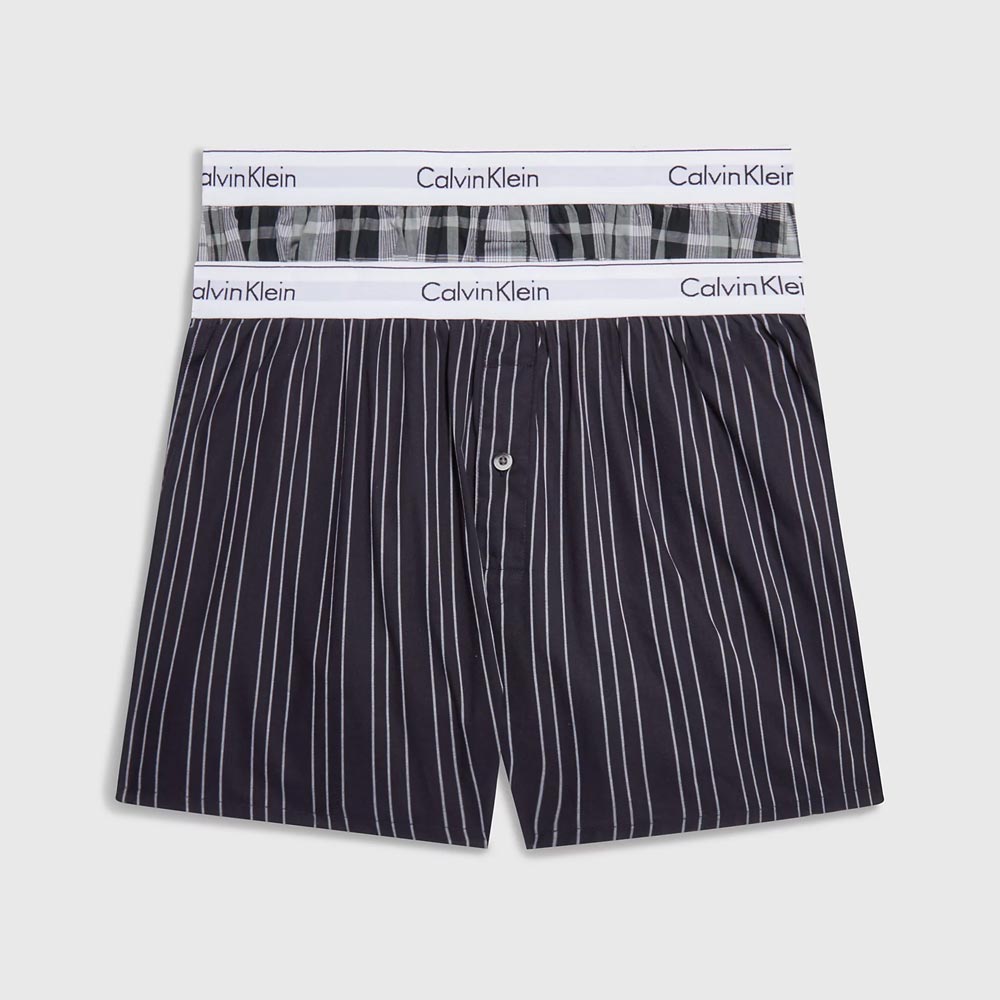 Men's 2-Pack Slim Wover Boxer - Plaid Multi