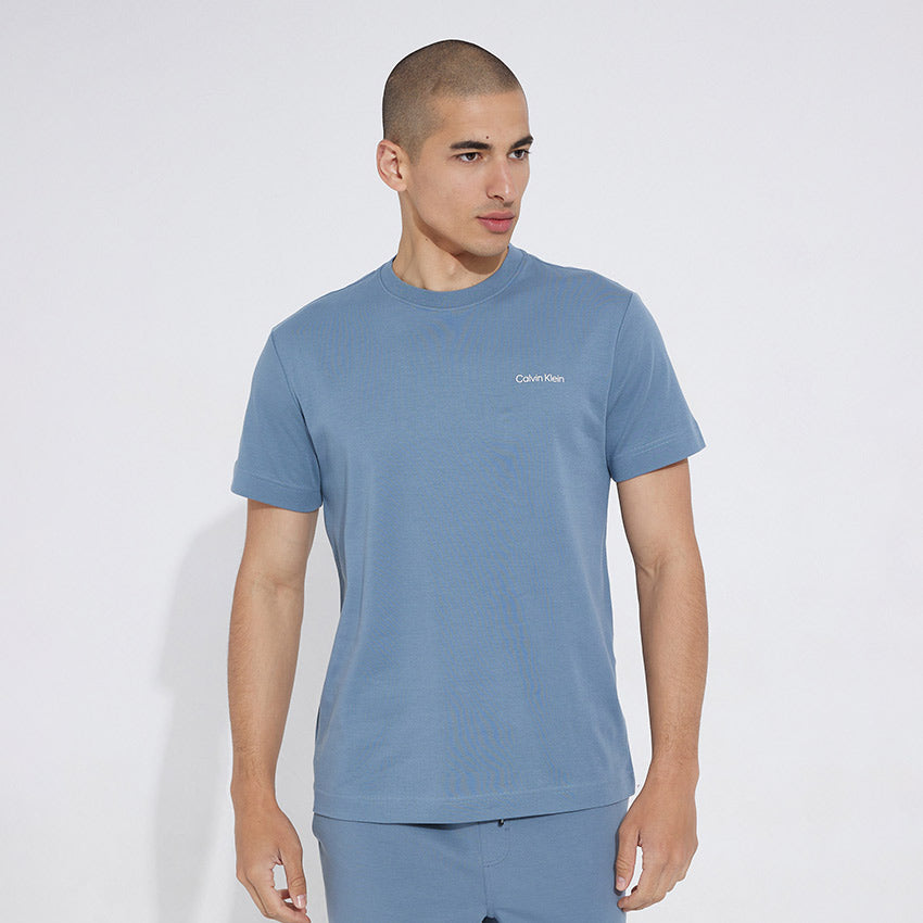 Micro Logo Interlock T-Shirt - Blue Grey