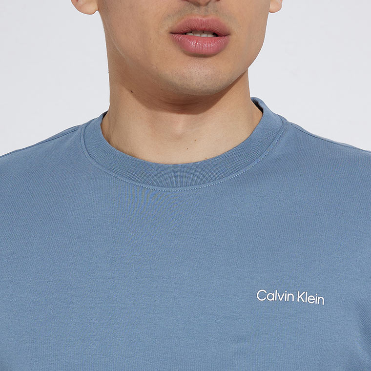 Micro Logo Interlock T-Shirt - Blue Grey