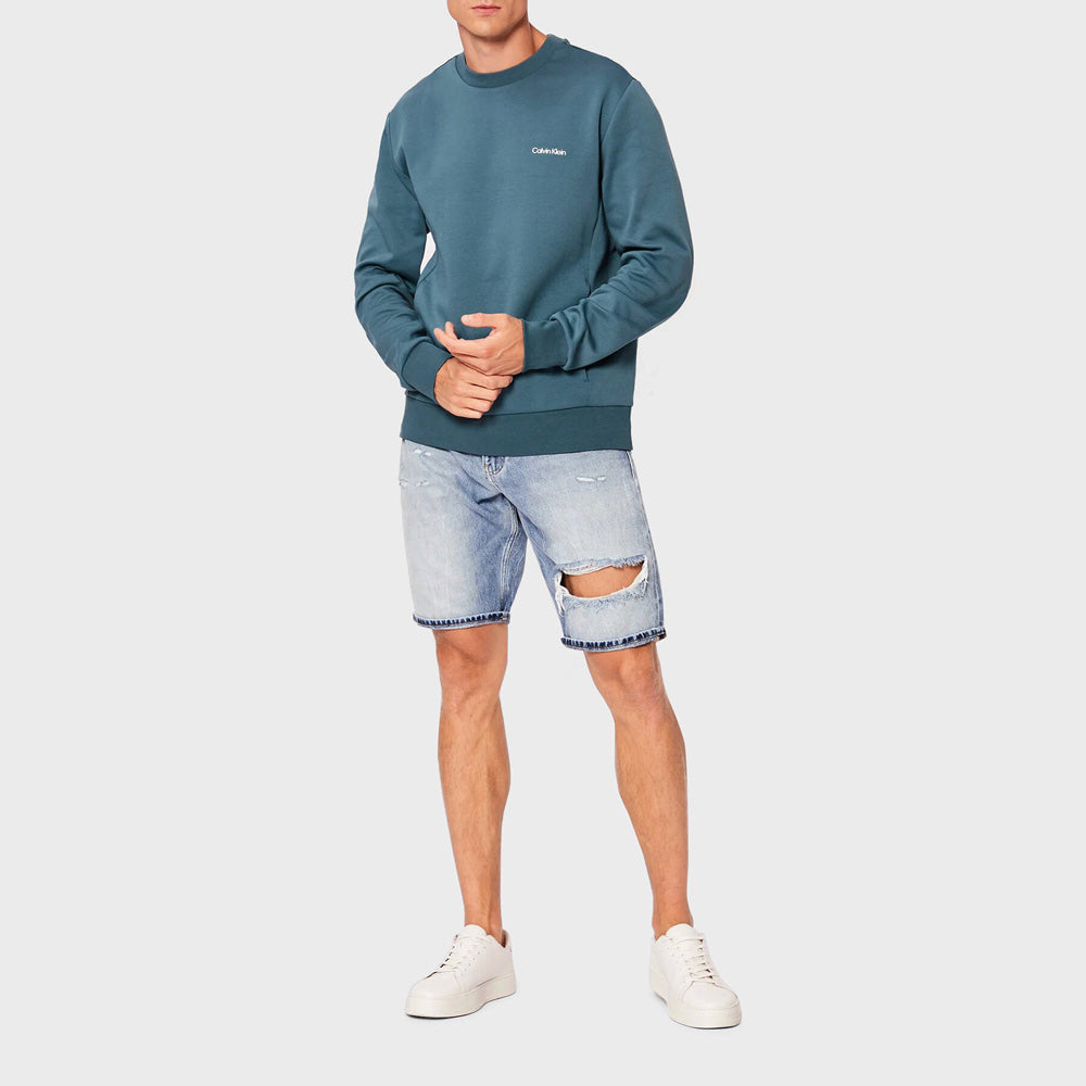 Micro Logo Repreve Sweatshirt - Blue Grey