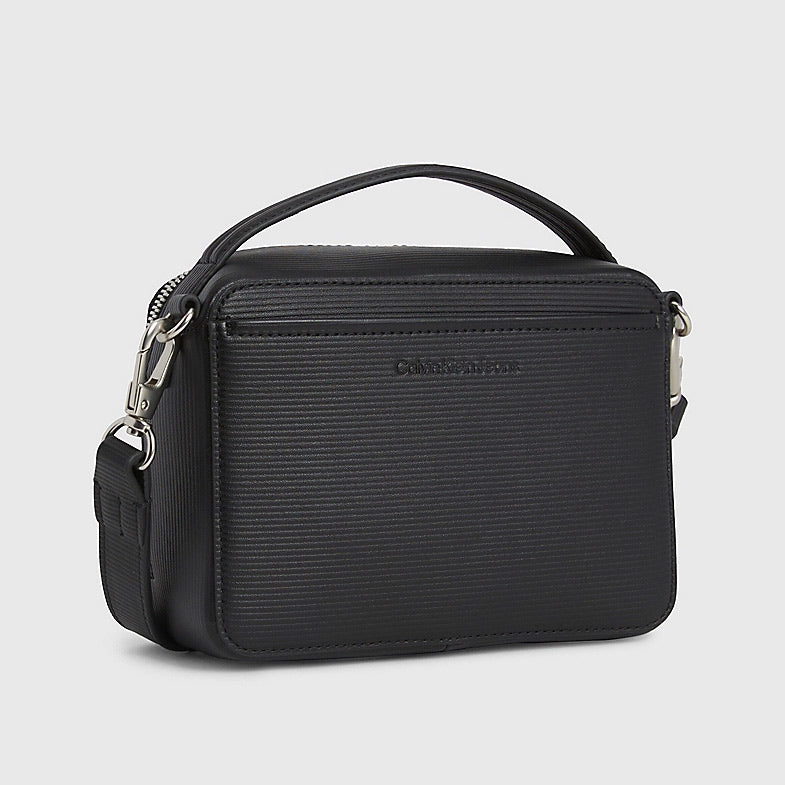 Minimal Monogram Camera Bag - Black