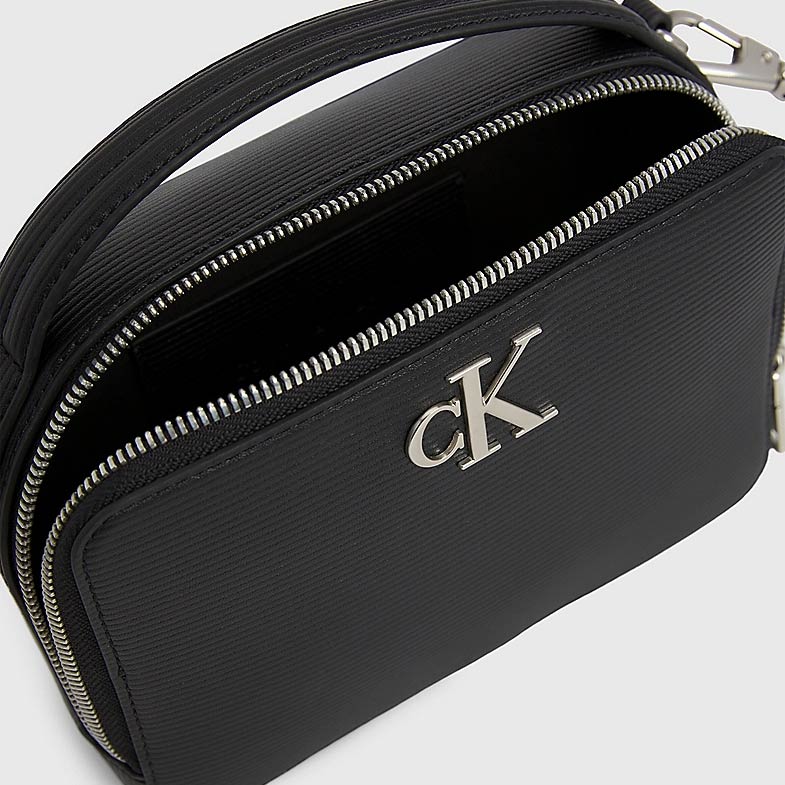 Minimal Monogram Camera Bag - Black