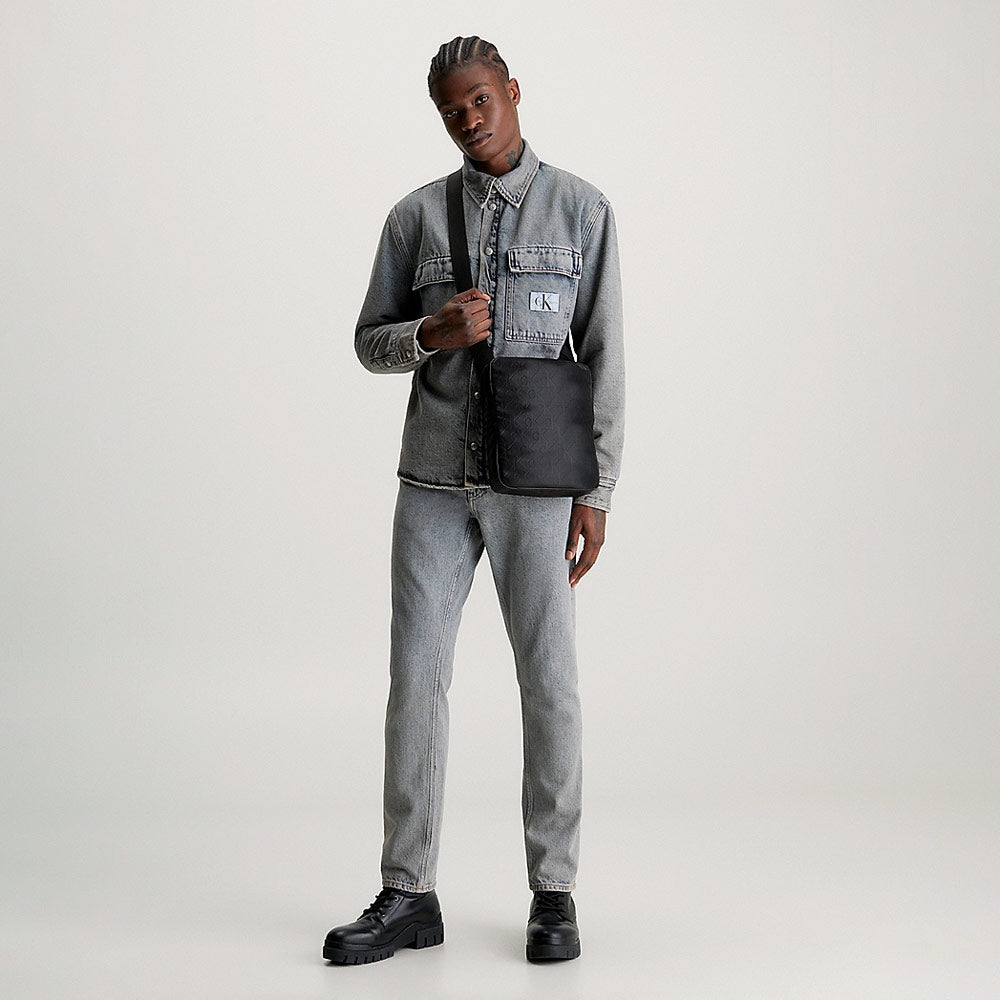 Monogram Soft Reporter Bag - Black