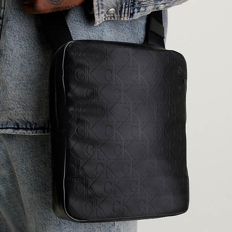 Monogram Soft Reporter Bag - Black