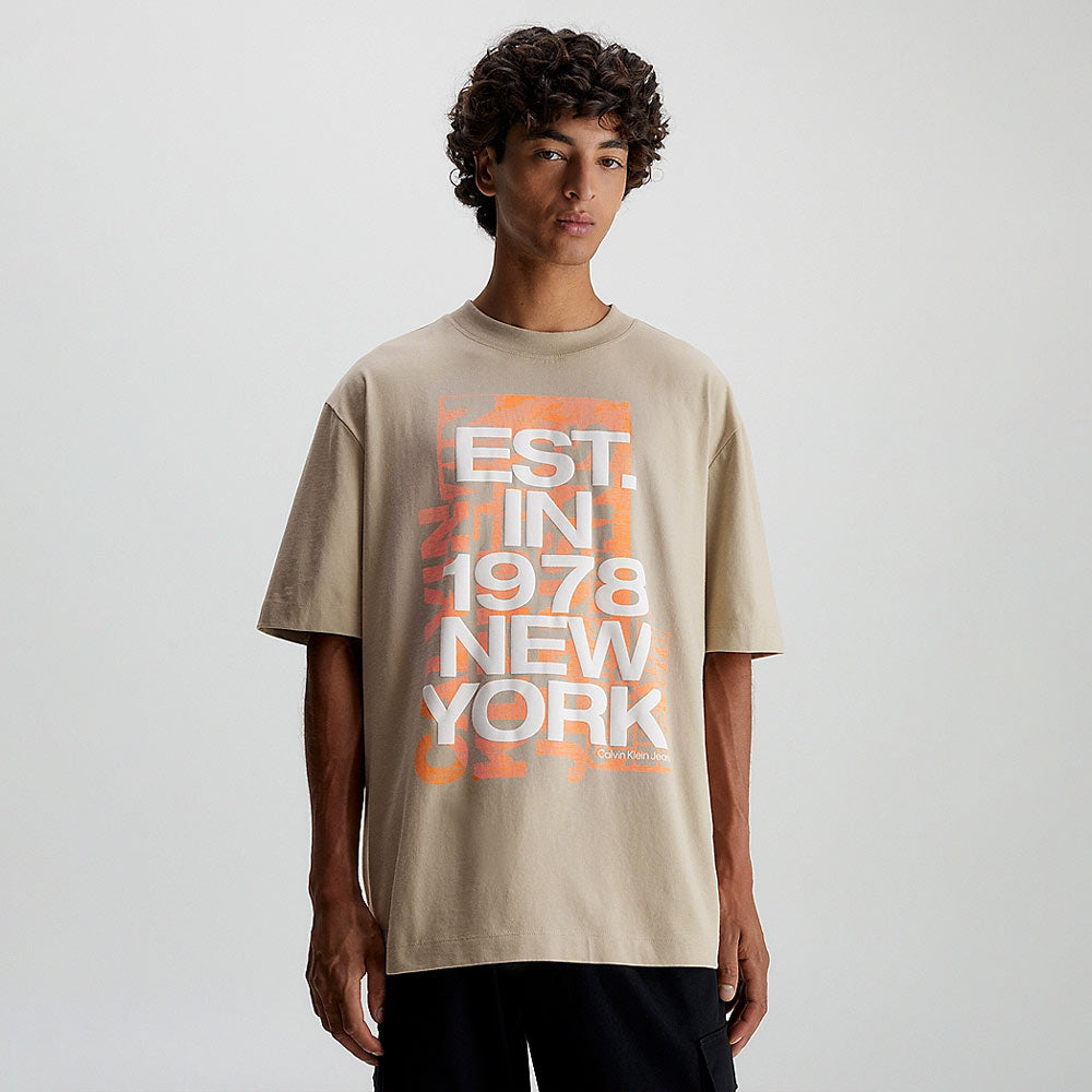 Calvin Klein Multi Logo T-Shirt - Taupe