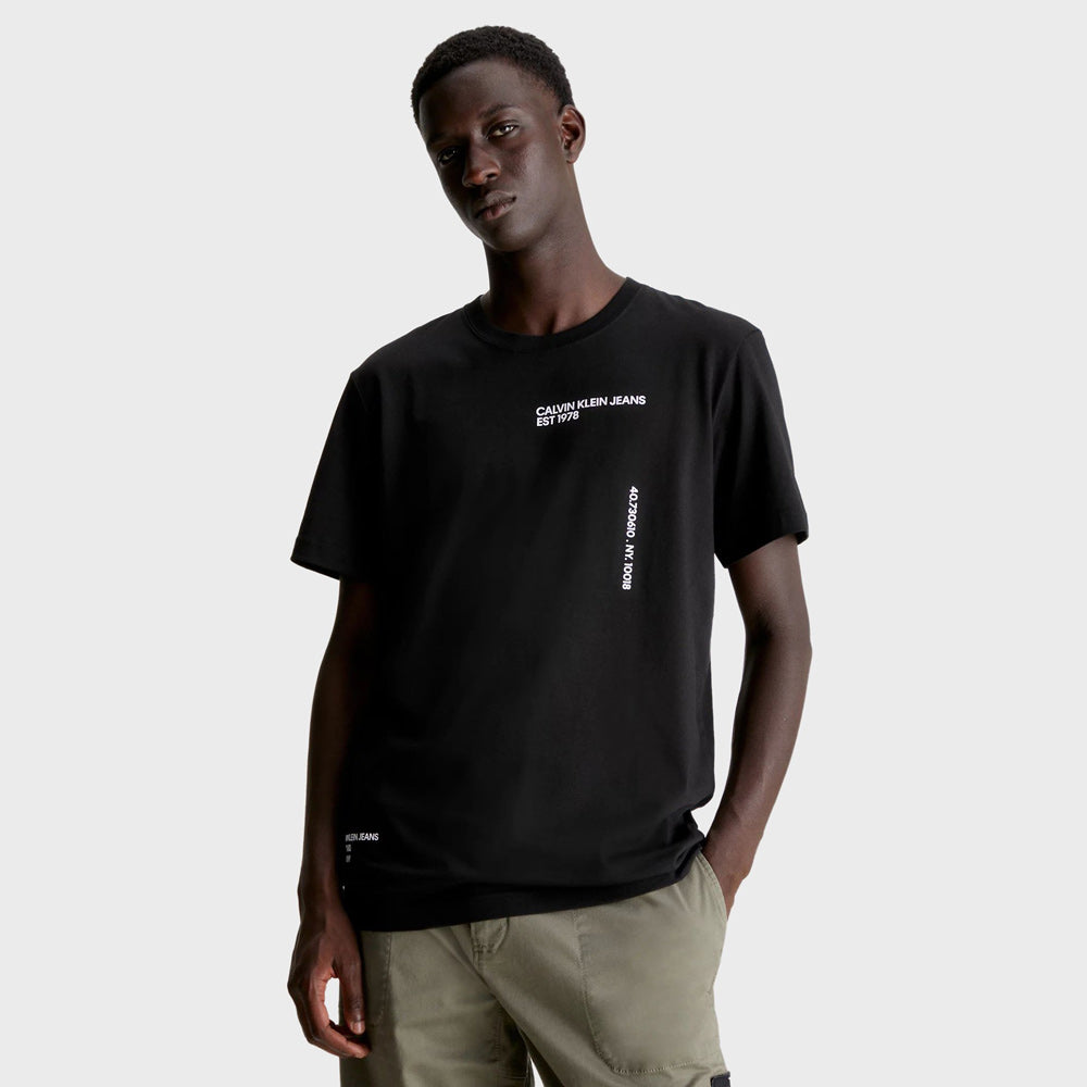 Multi Text T- Shirt - Black