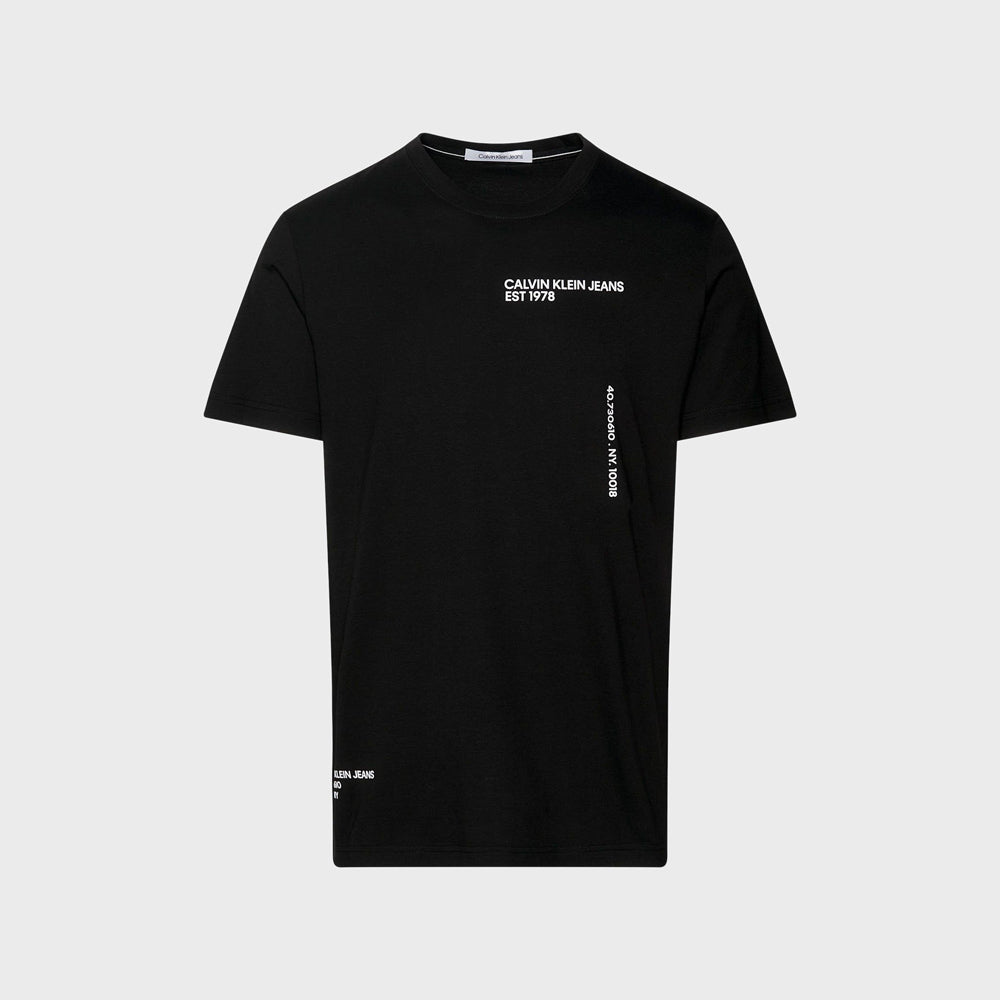 Multi Text T- Shirt - Black