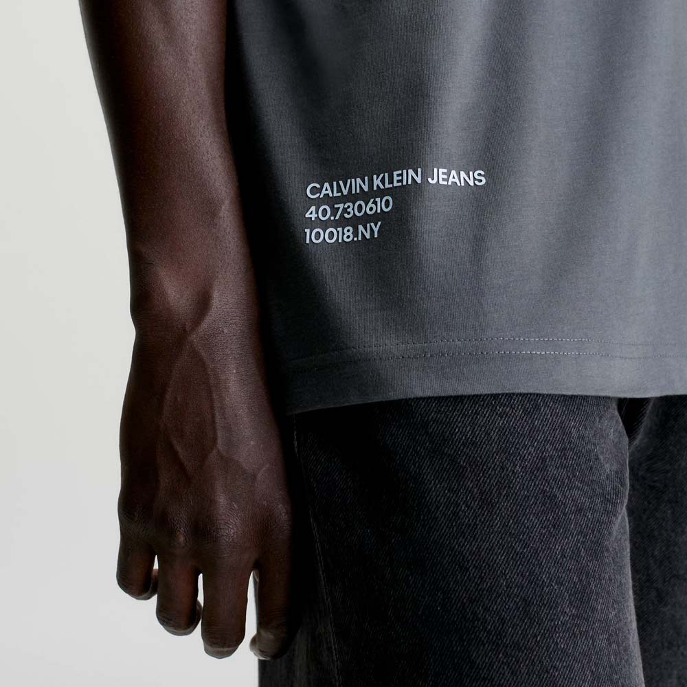 Multi Text T- Shirt - Dark Grey