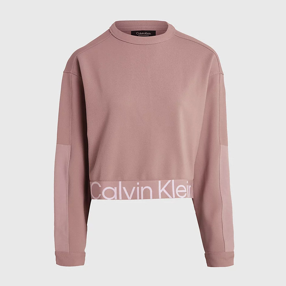 Textured Twill Sweatshirt - Dusty Pink