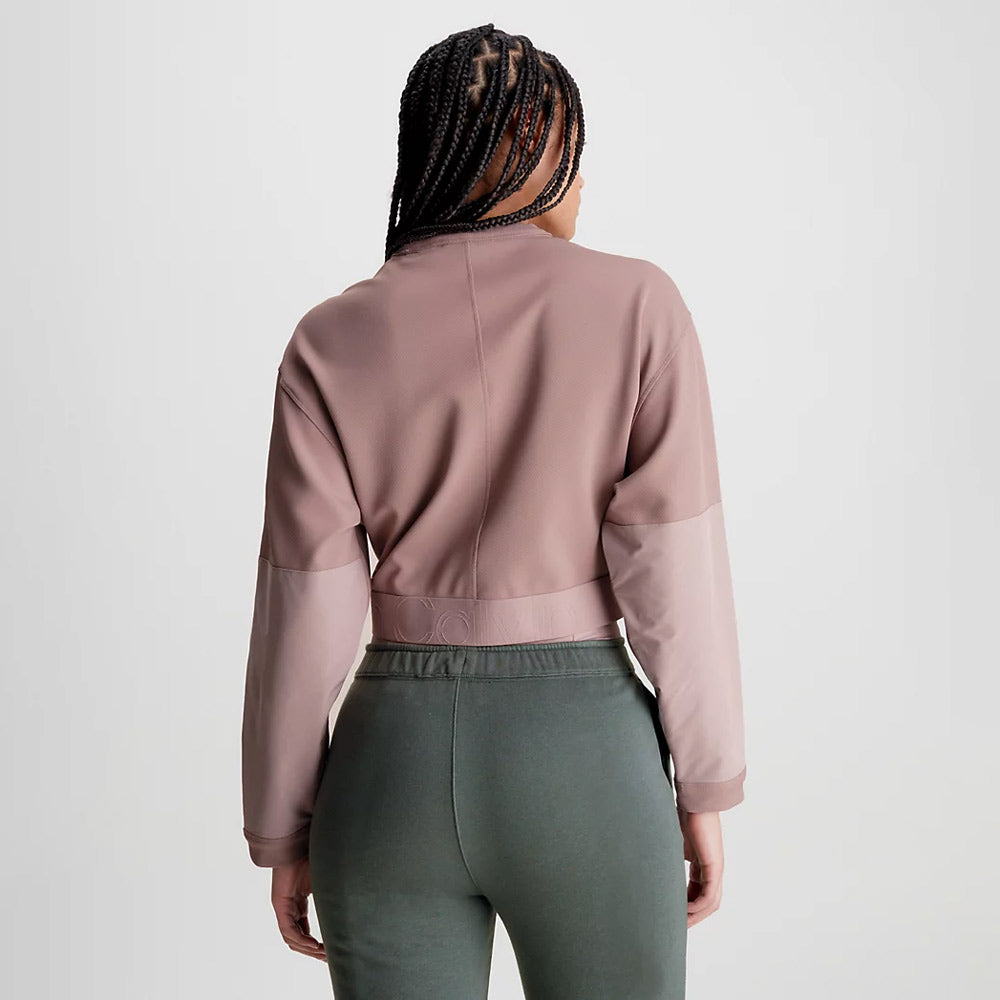 Textured Twill Sweatshirt - Dusty Pink