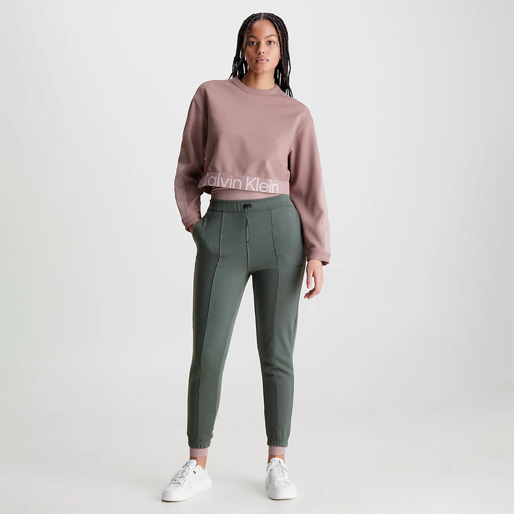 Textured Twill Sweatshirt - Dusty Pink