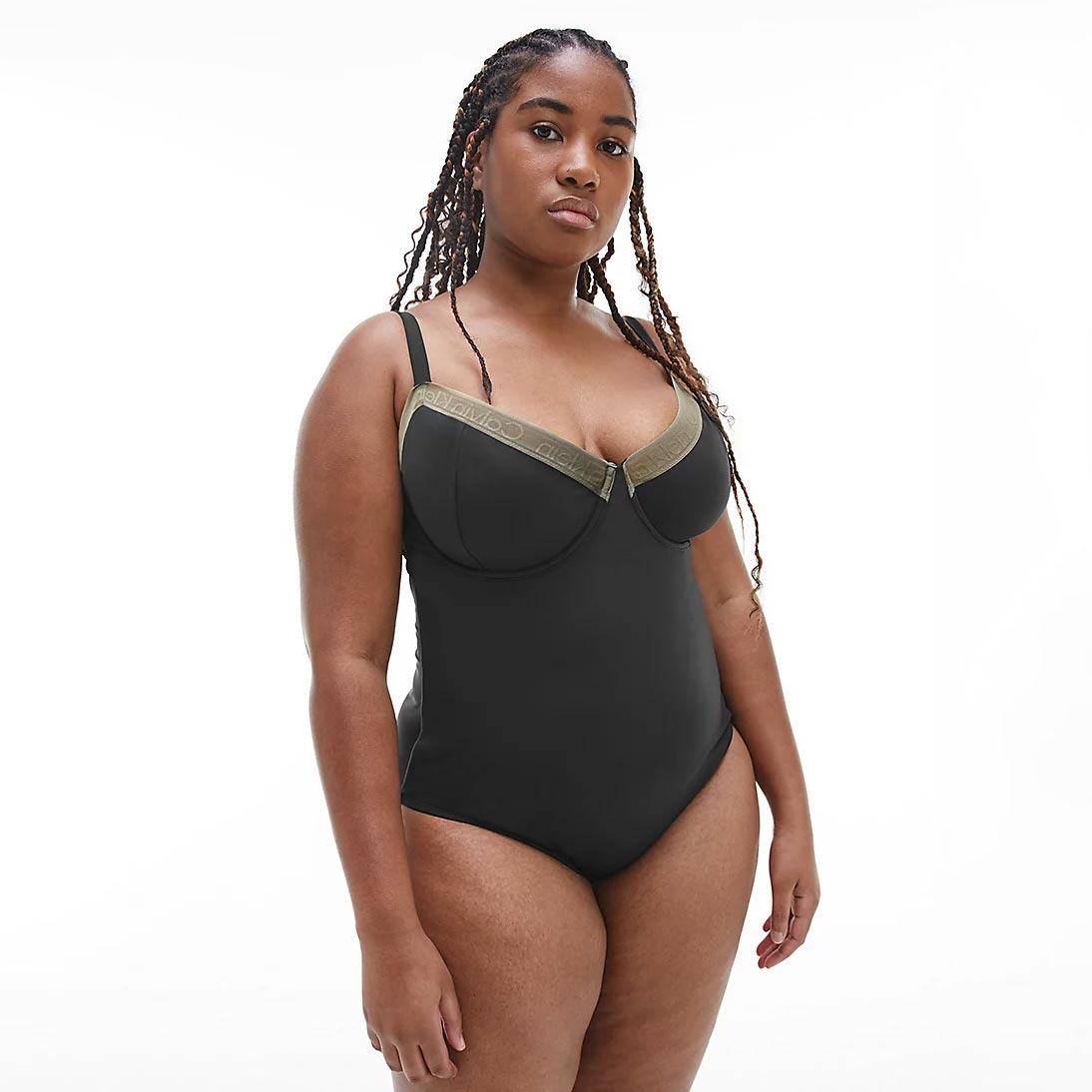 Plus Size Balconette Swimsuit - Ck Curve - Black